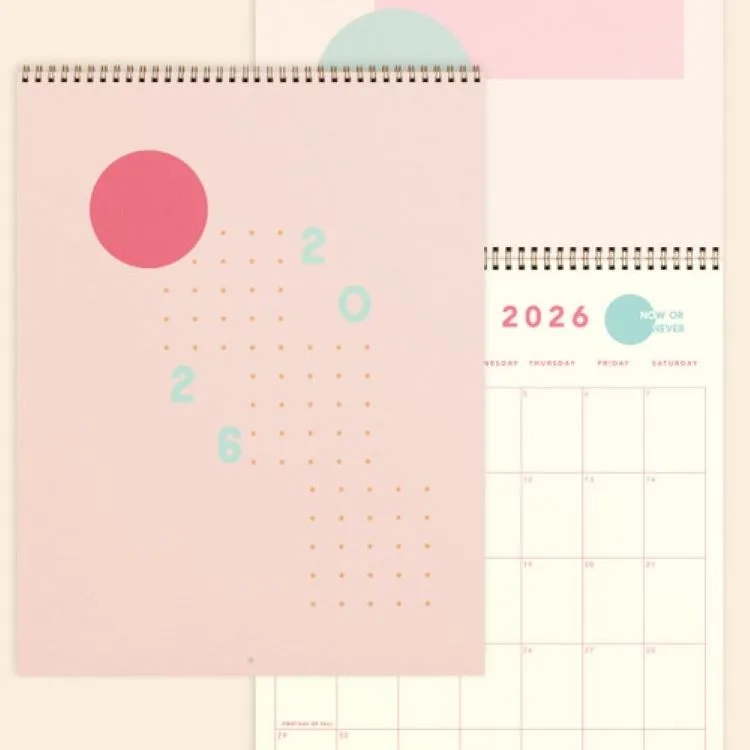 Calendar - Jumbo - Vertical - Text Weight With Color Guts