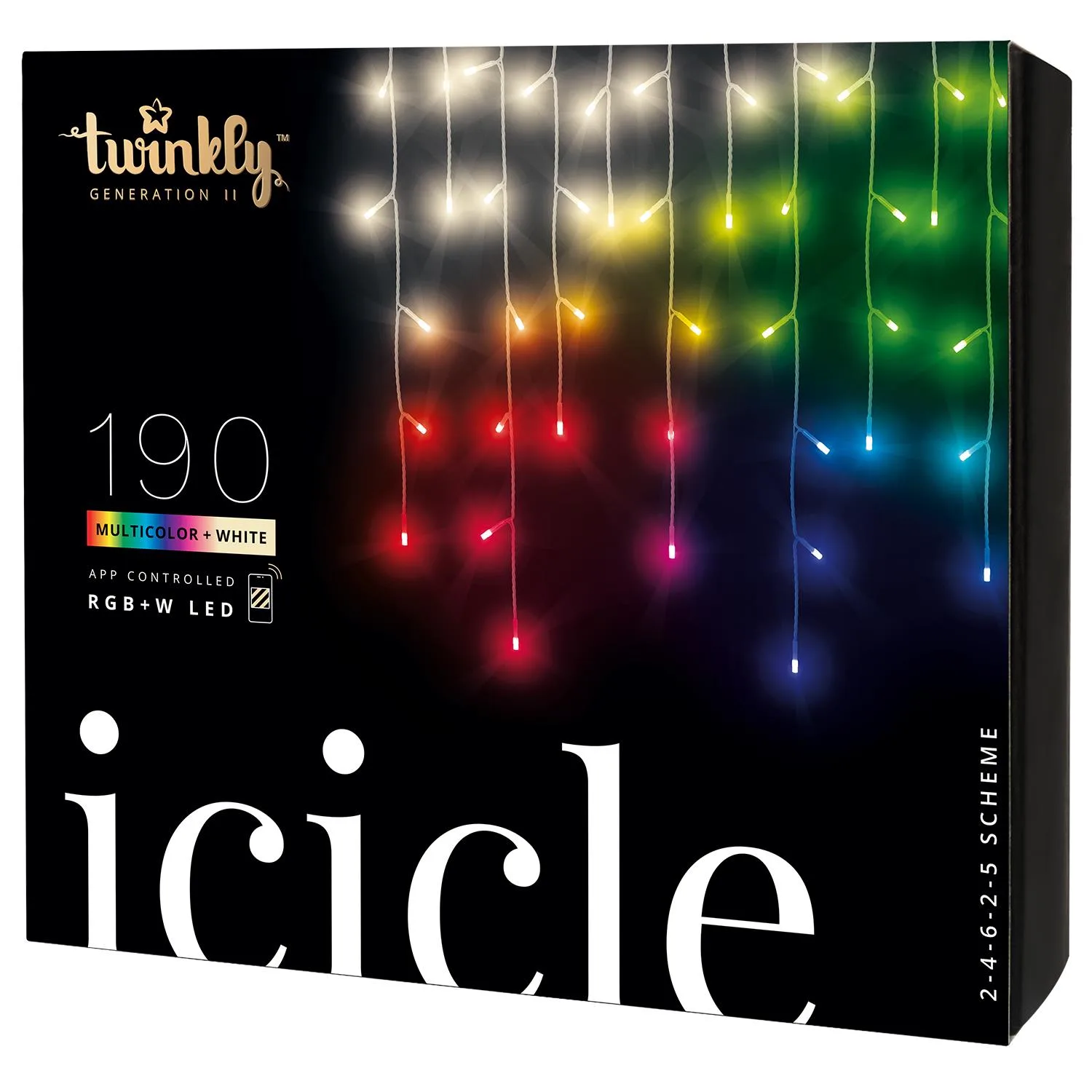 Twinkly - Icicle 190L 5Mm Rgb+W