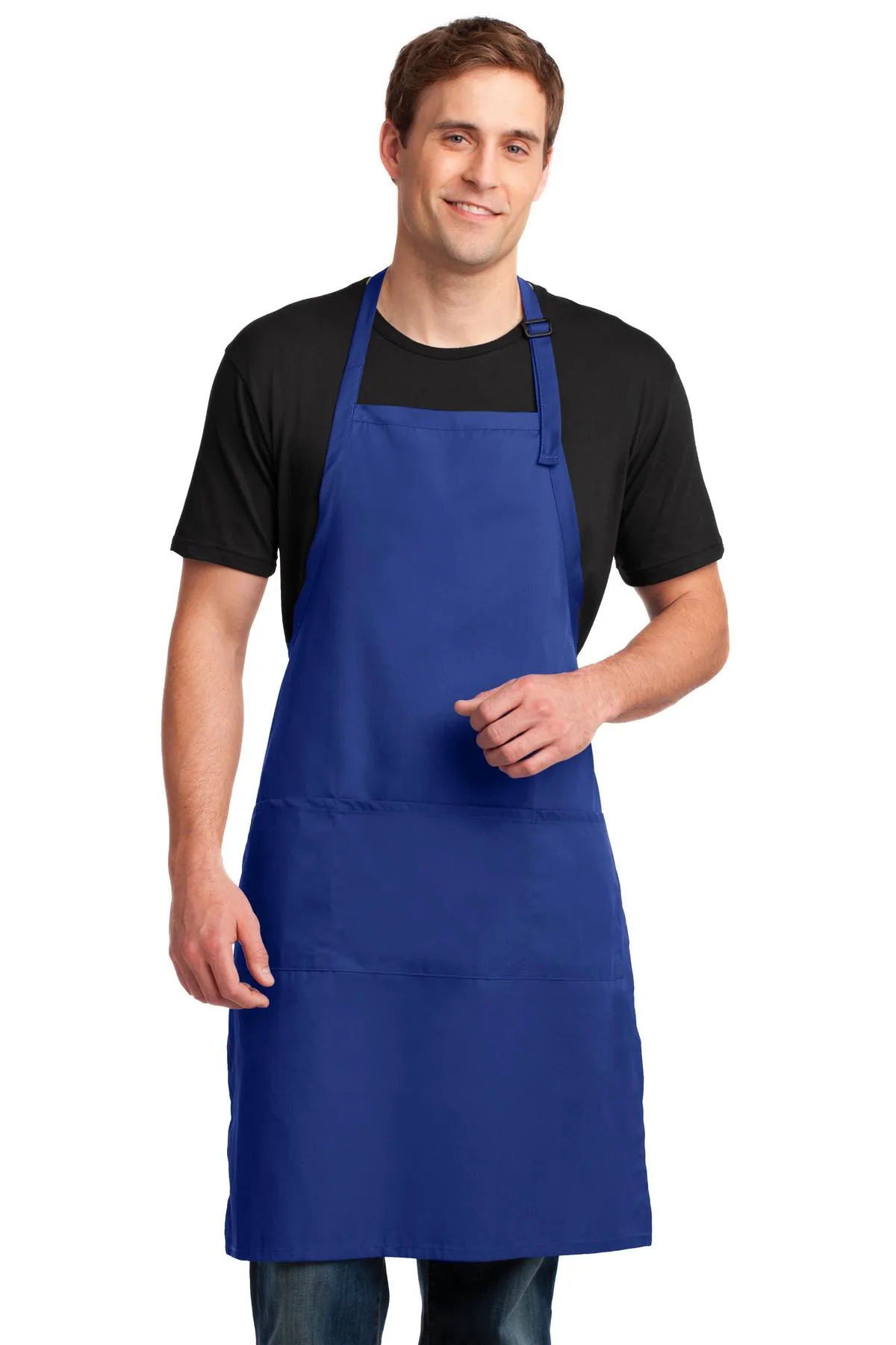 Port Authority® Easy Care Extra Long Bib Apron with Stain Release.