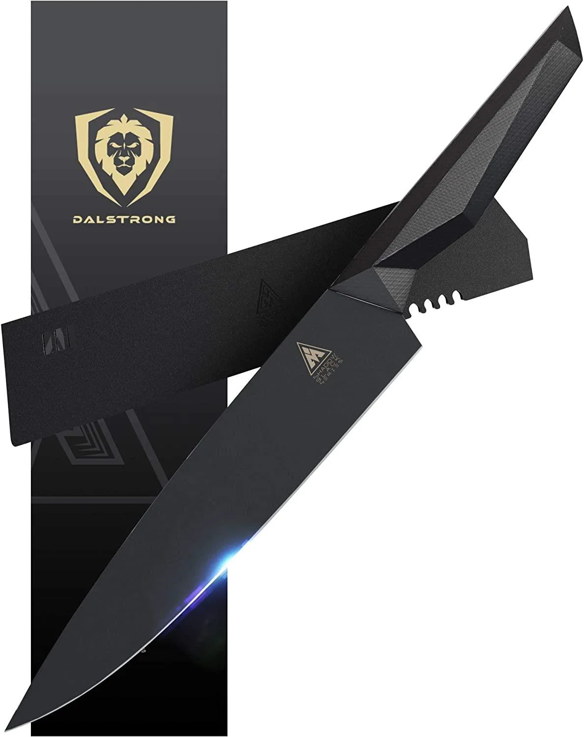 Dalstrong 9.5" Chef Knife - Shadow Black Series - High Carbon Steel - Sheath Included -Nsf Certified
