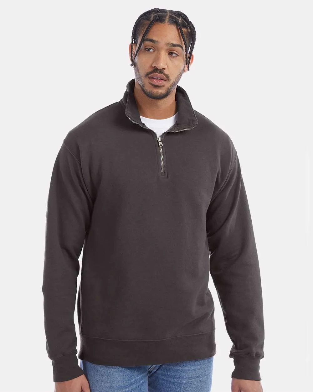 ComfortWash™ by Hanes® - Garment-Dyed Quarter Zip Sweatshirt view 4