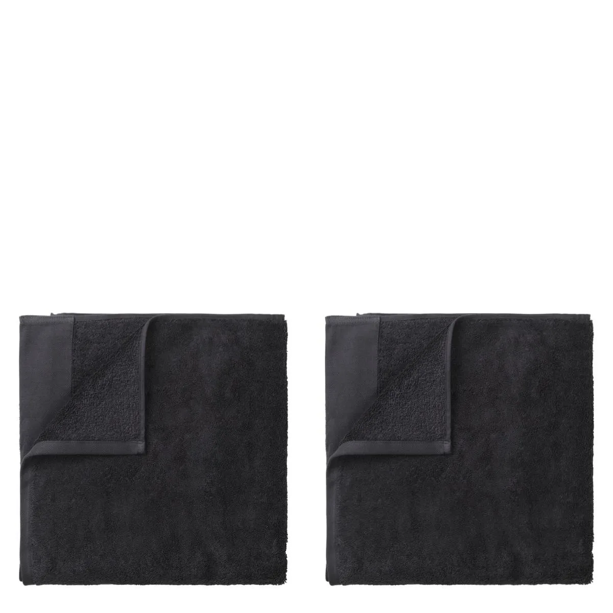 Blomus Riva Organic Terry Bath Towel 28 X 55 - Set Of 2 - Magnet Charcoal Gray