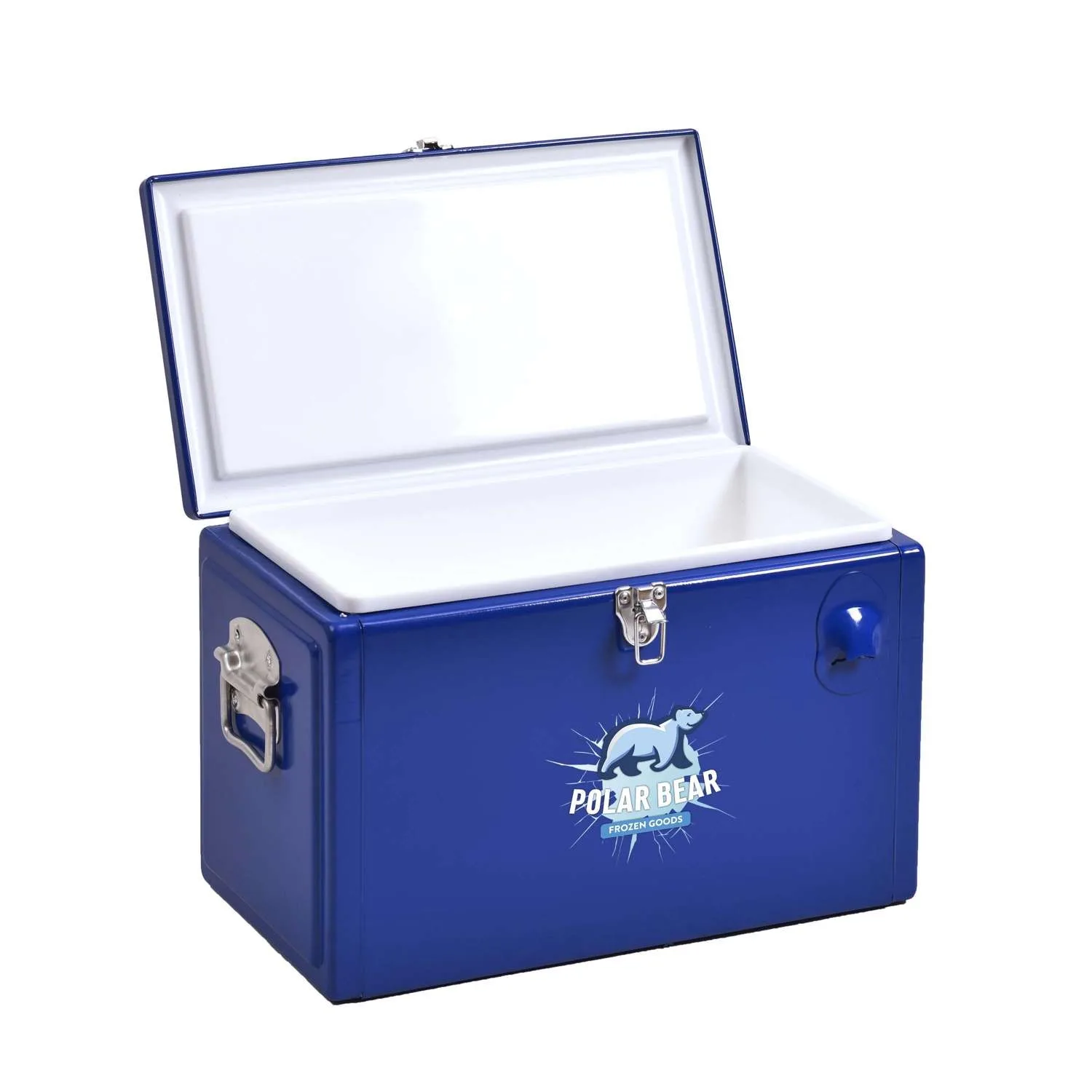 Metal Tool Box Cooler, Front Imprint view 4