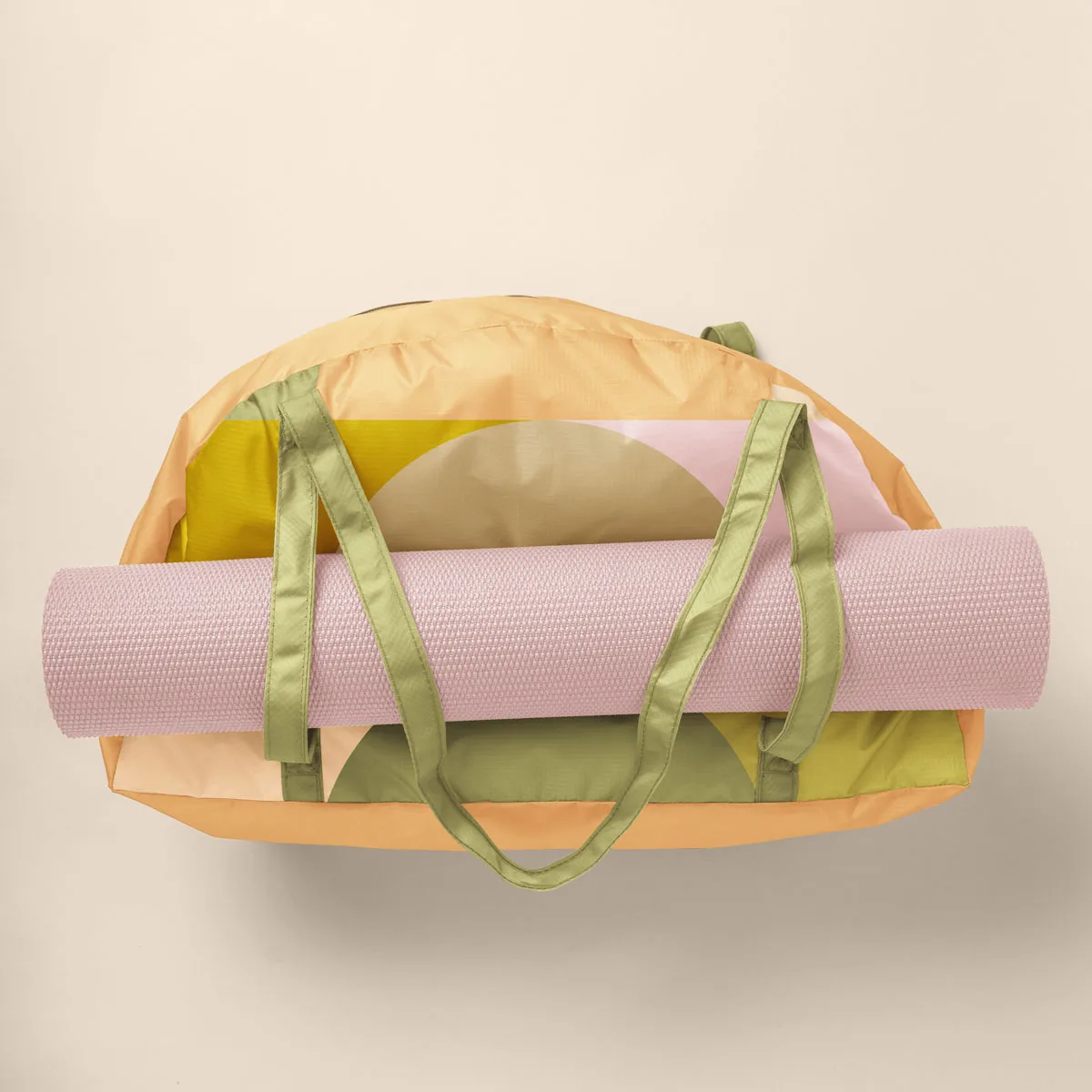 Yellow/Green/Orange/Pink Blank Mat View