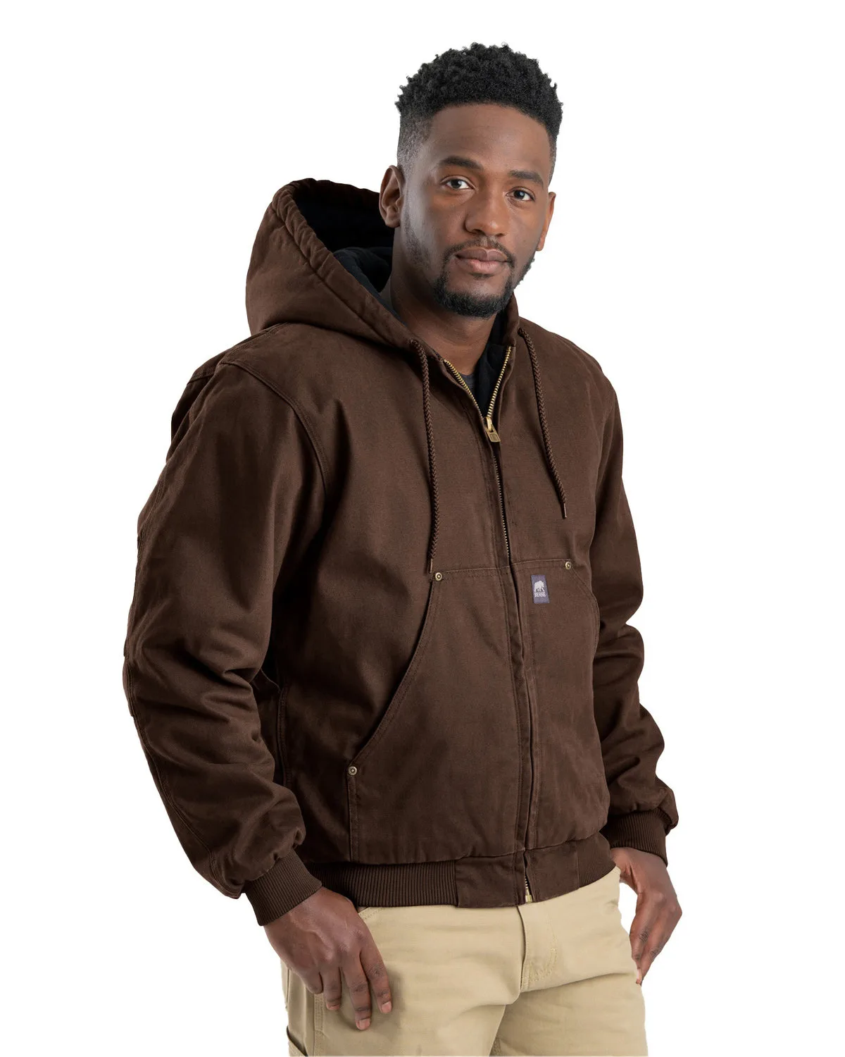 Berne Apparel Men's Tall Heartland Washed Cotton Duck Hooded Jacket