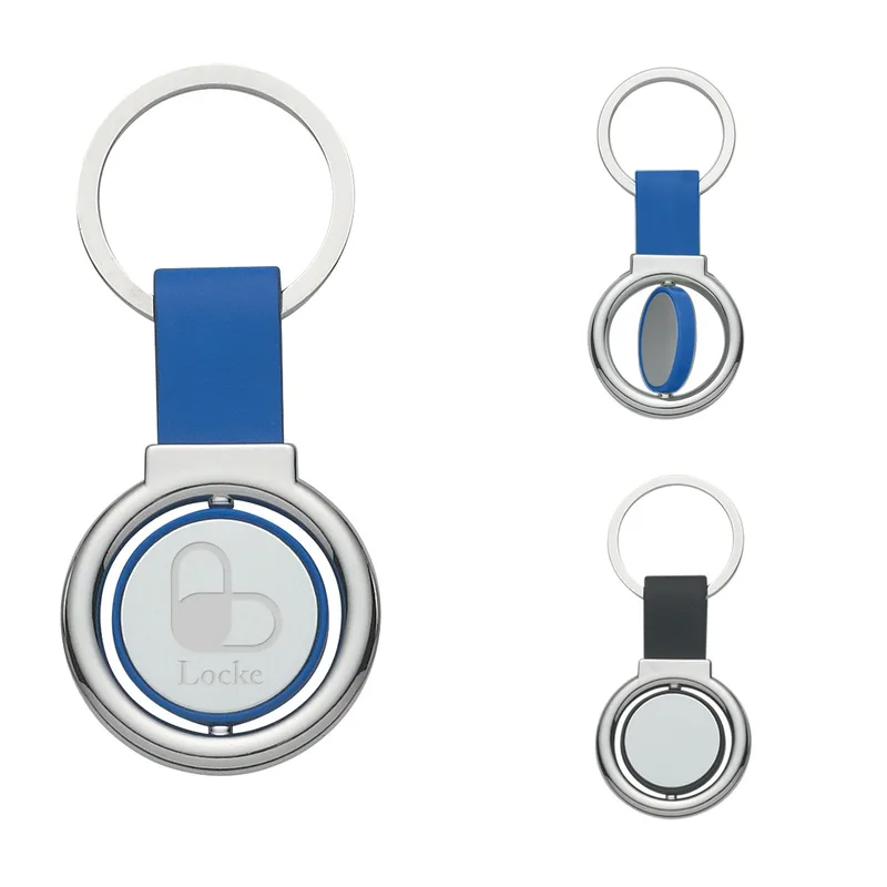Circular Metal Spinner Key Tag view 4