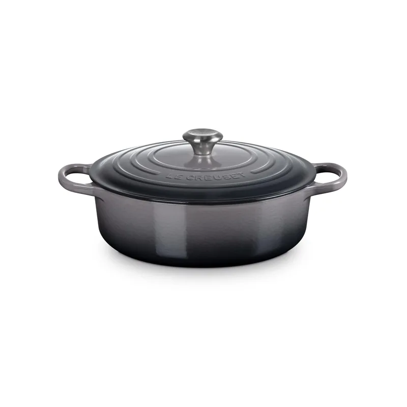 Le Creuset 6.75Qt Signature Cast Iron Round Wide Oven Oyster