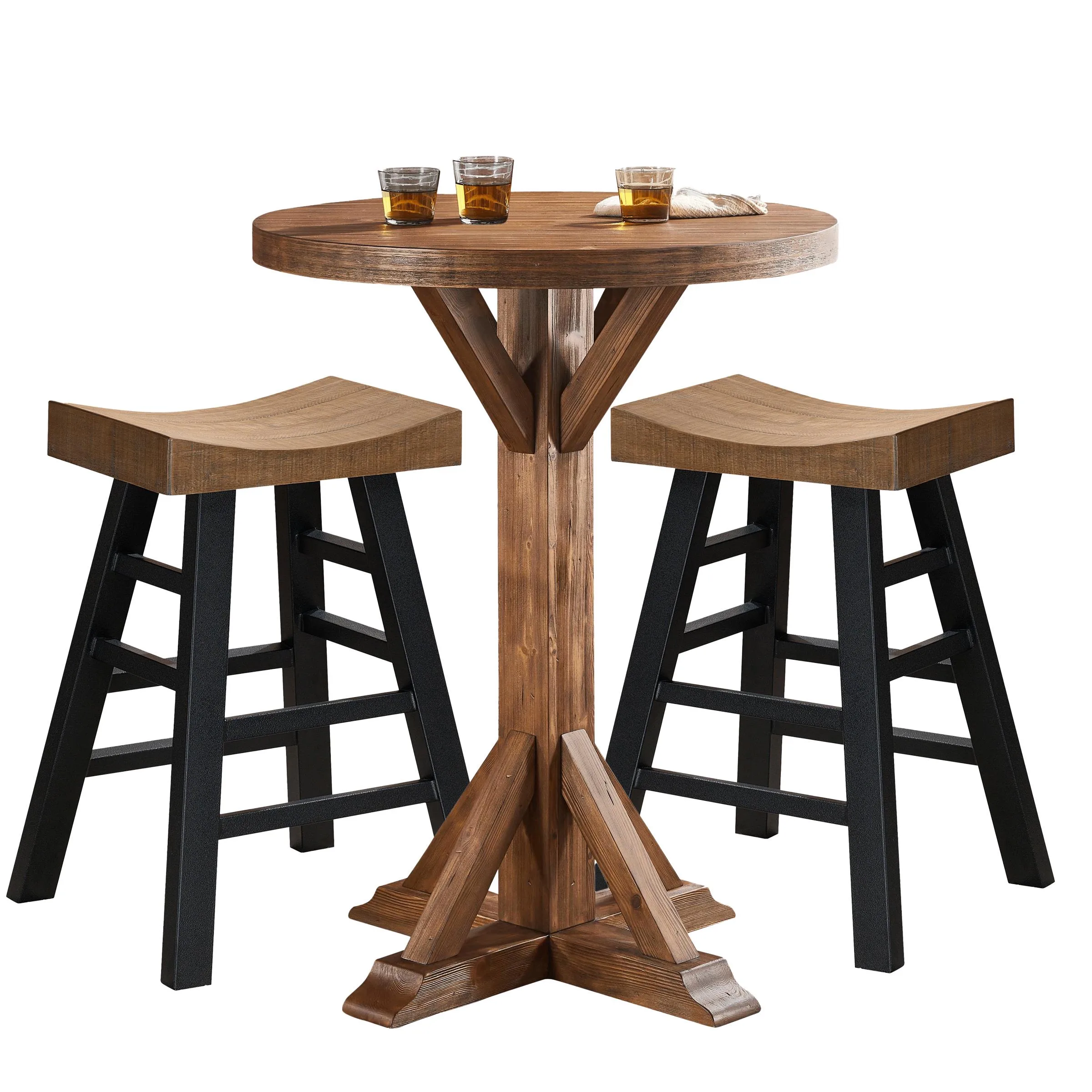 Escalade Sports American Heritage - Bristol Pub Table & Cheyenne Bar Height Stools