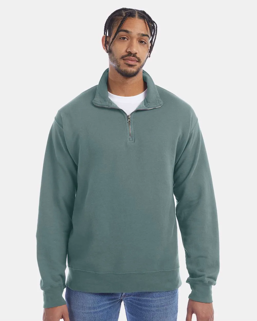 ComfortWash™ by Hanes® - Garment-Dyed Quarter Zip Sweatshirt