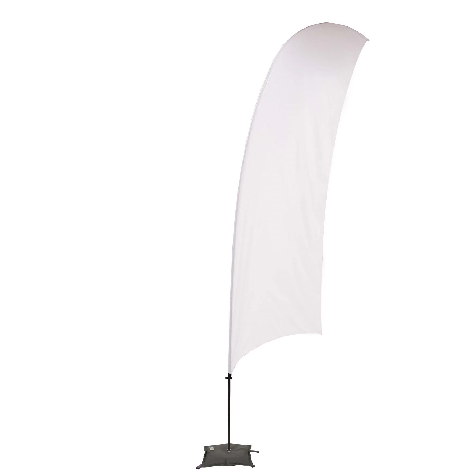 15' Value Razor Sail Sign Flag - 1-Sided with Cross Base view 2