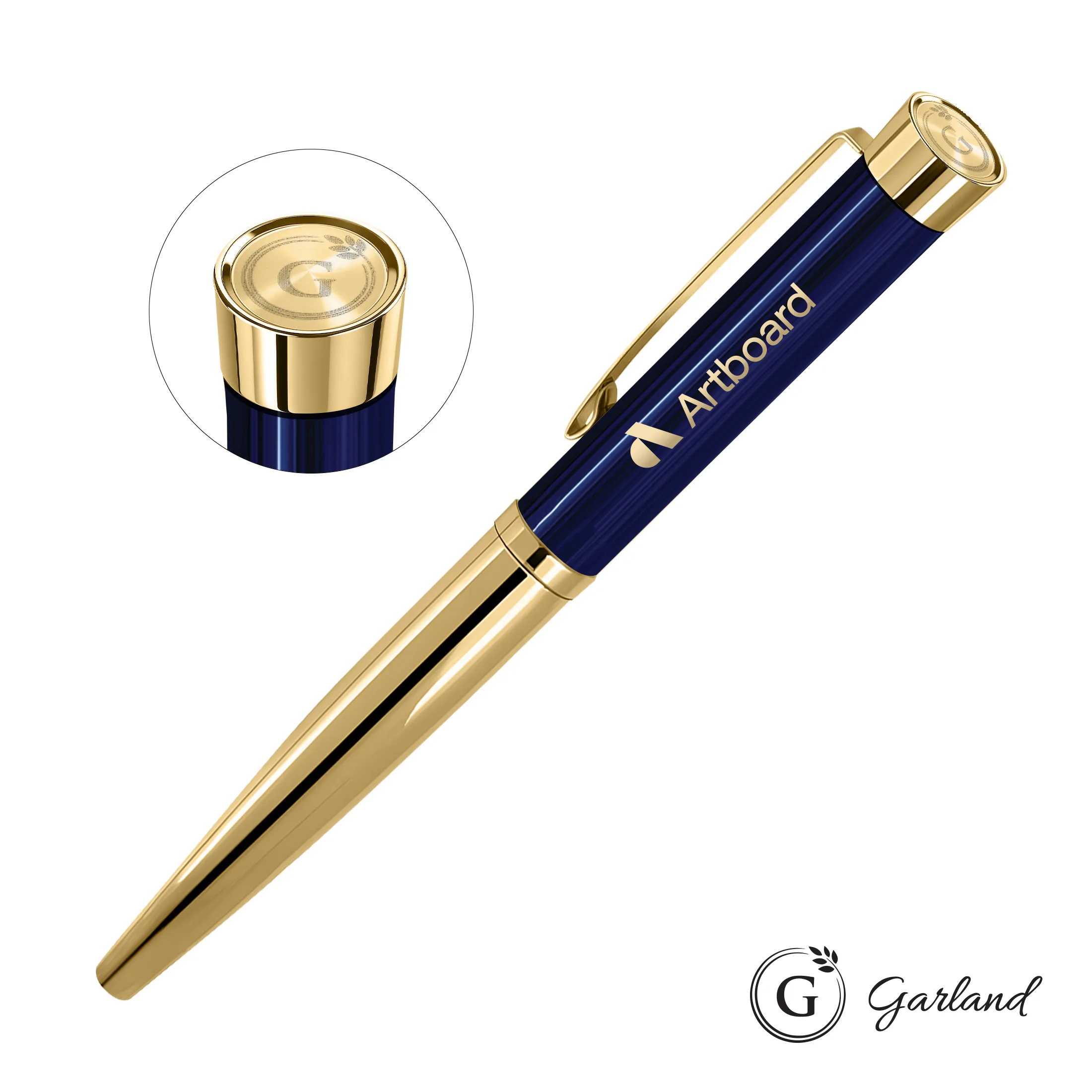Standard Emblem, Felt Tip, Gold, Blue / Gold