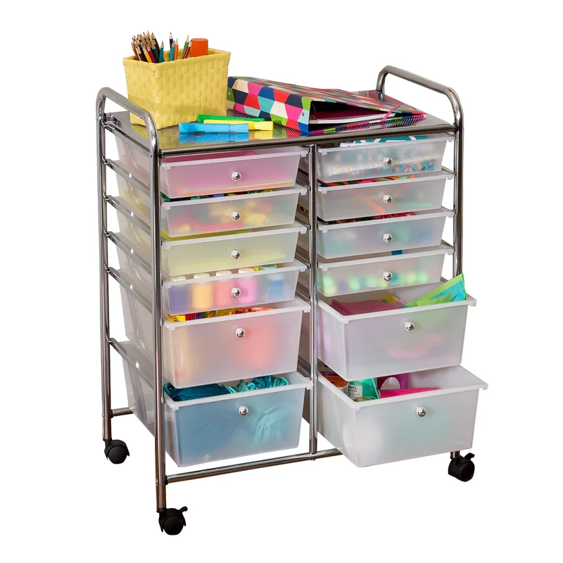 Honey-Can-Do 12-Drawer Rolling Storage Cart & Organizer
