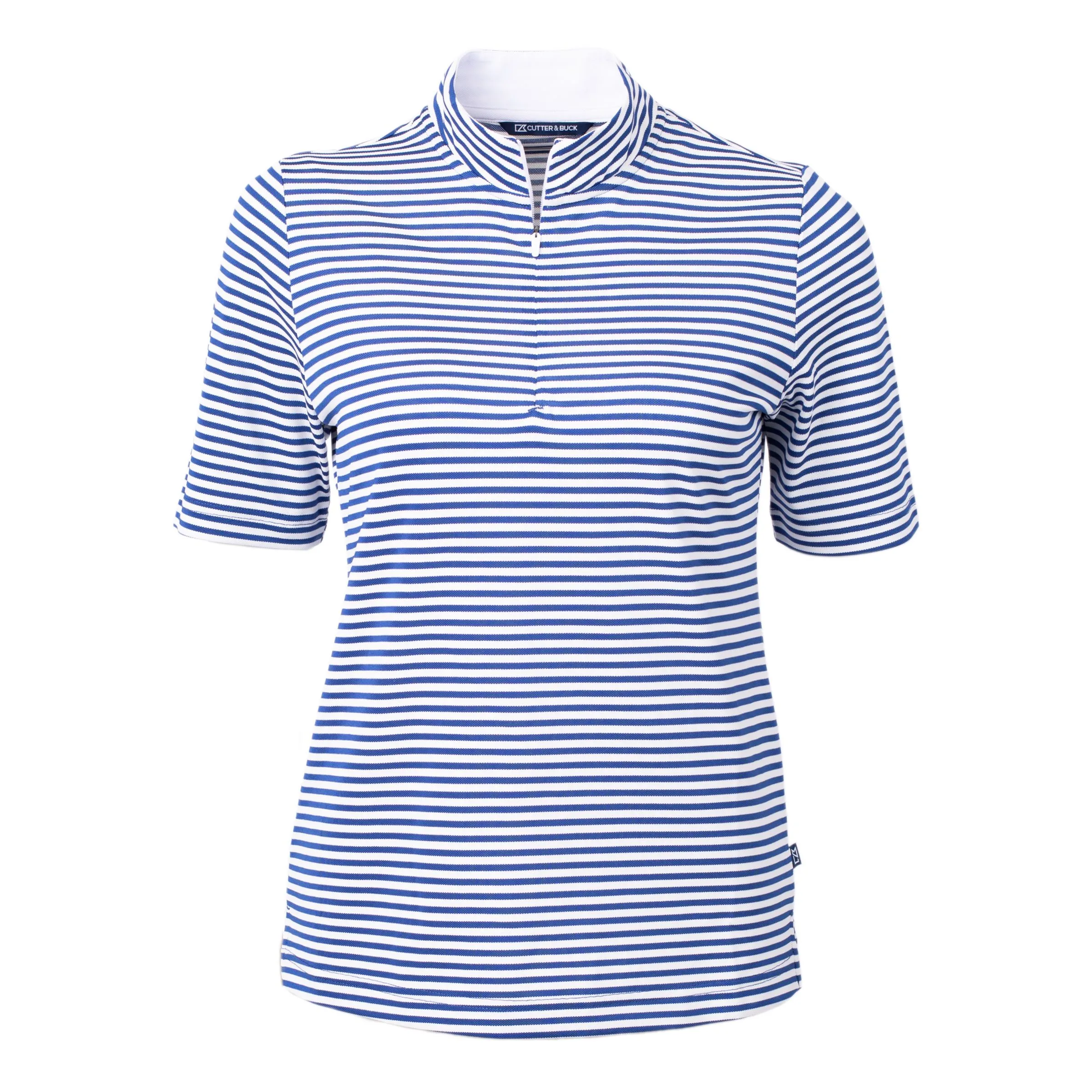 Cutter & Buck Virtue Eco Pique Stripe Recycled Womens Top view 6