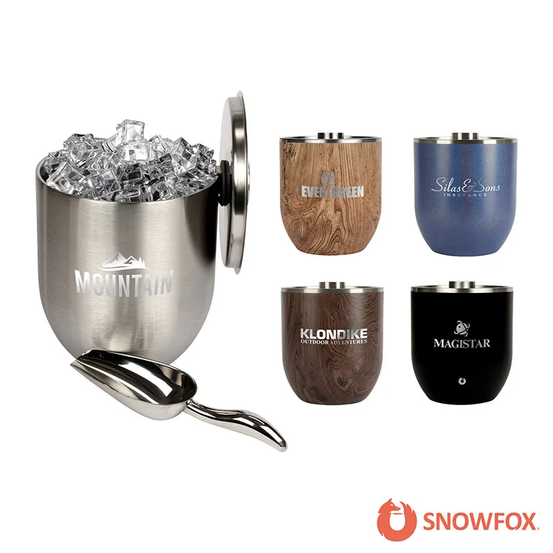 Snowfox 3L Double Wall Stainless Steel, Vacuum Insulated Ice Bucket