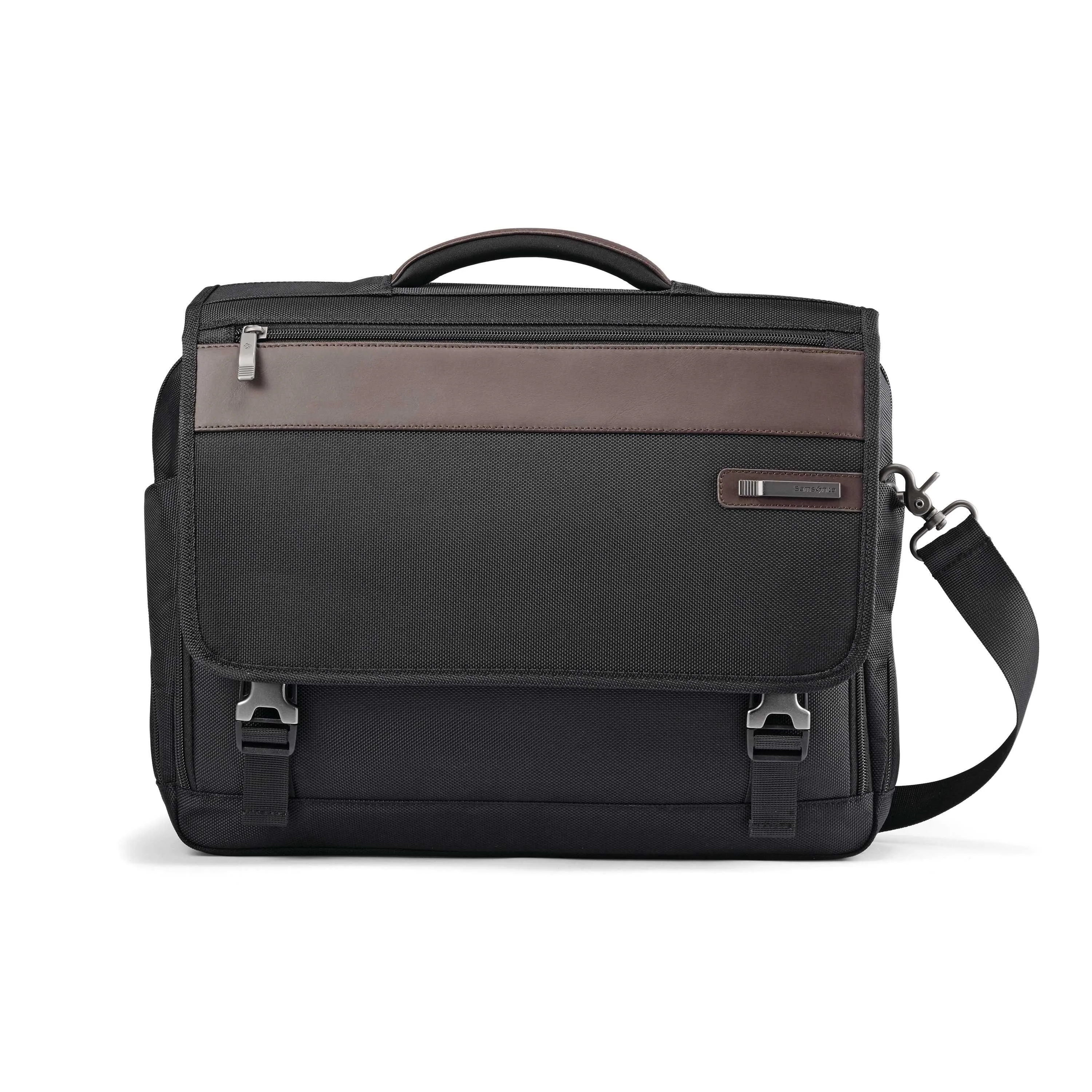 Samsonite® Kombi Flapover Brief - Black/Brown