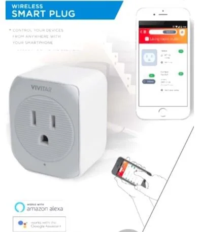 Smart Home, Office & Mobile Vivitar Wireless Smart Plug/Outlet