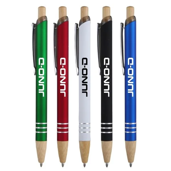 Venosa Velvet-Touch Aluminum Pen w/Bamboo Accents