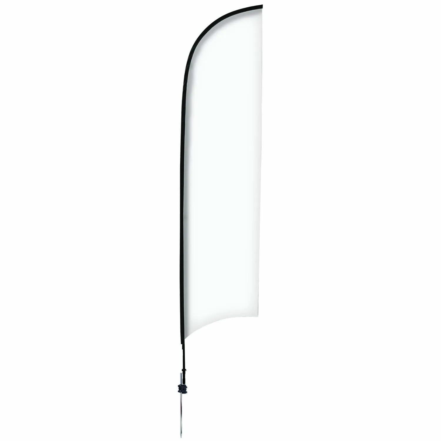 13' Premium Razor Sail Sign Flag, 1-Sided, Ground Spike view 2