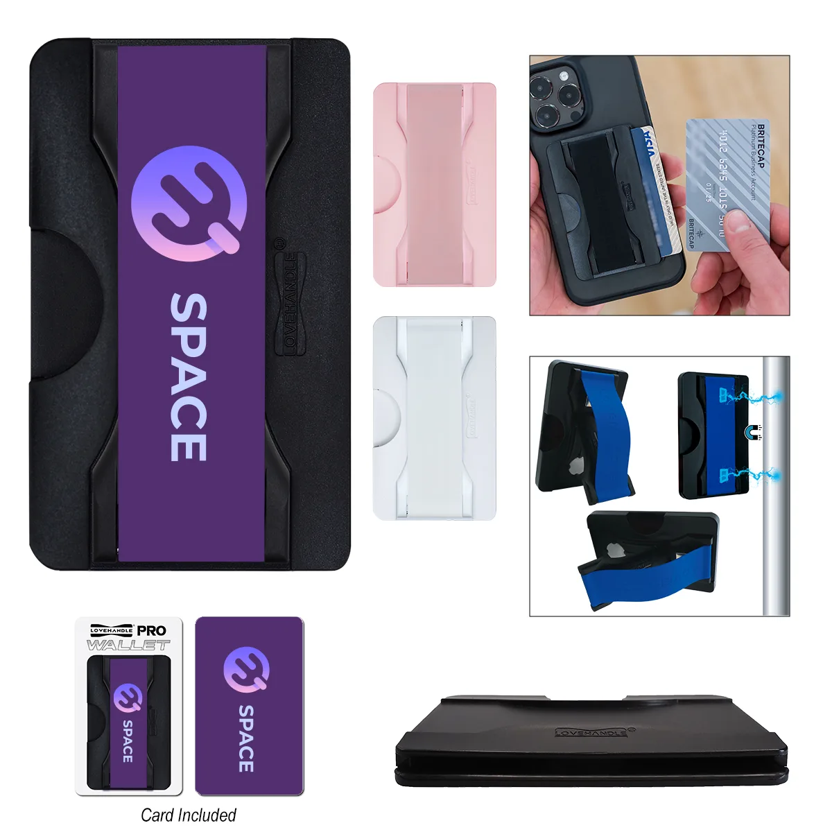 Lovehandle® Pro Wallet Phone Grip view 2