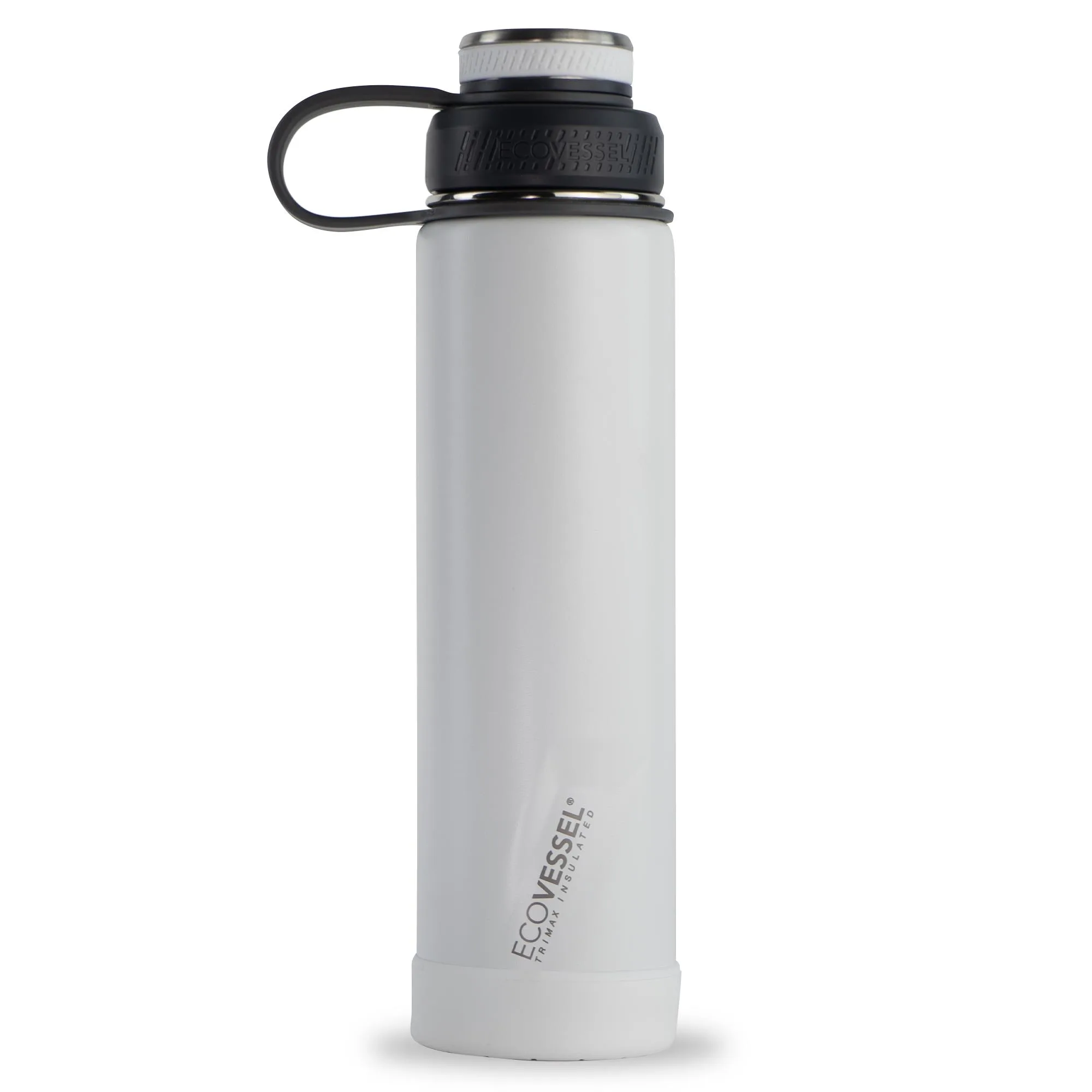 EcoVessel Boulder 24 Oz Trimax® Insulated Ss Water Bottle - Whiteout