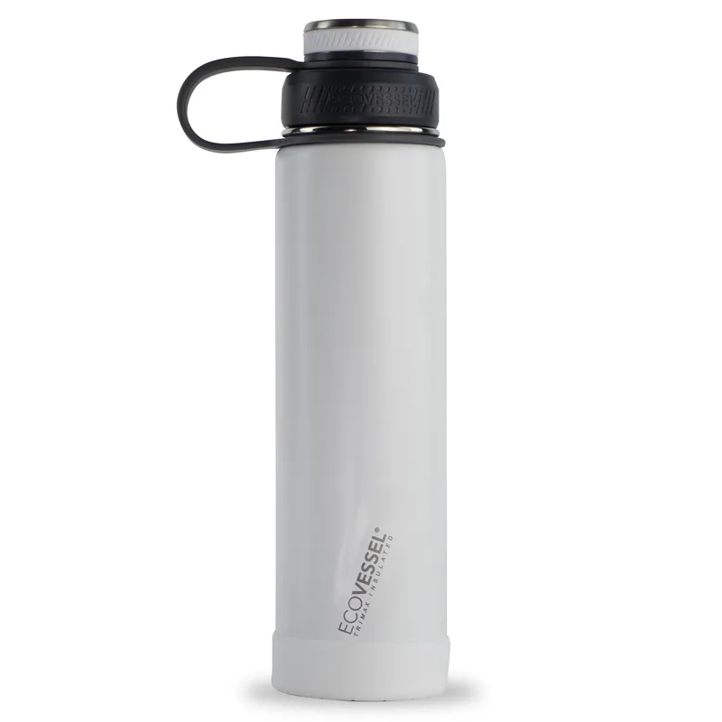 EcoVessel Boulder 24 Oz Trimax® Insulated Ss Water Bottle - Whiteout