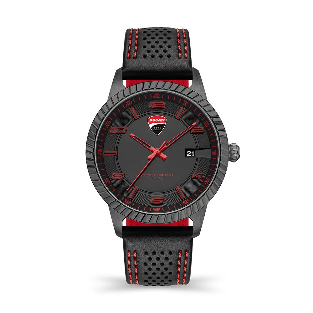 Ducati Corse Podio Collection Timepiece Size Standard Watch - Red Stitching