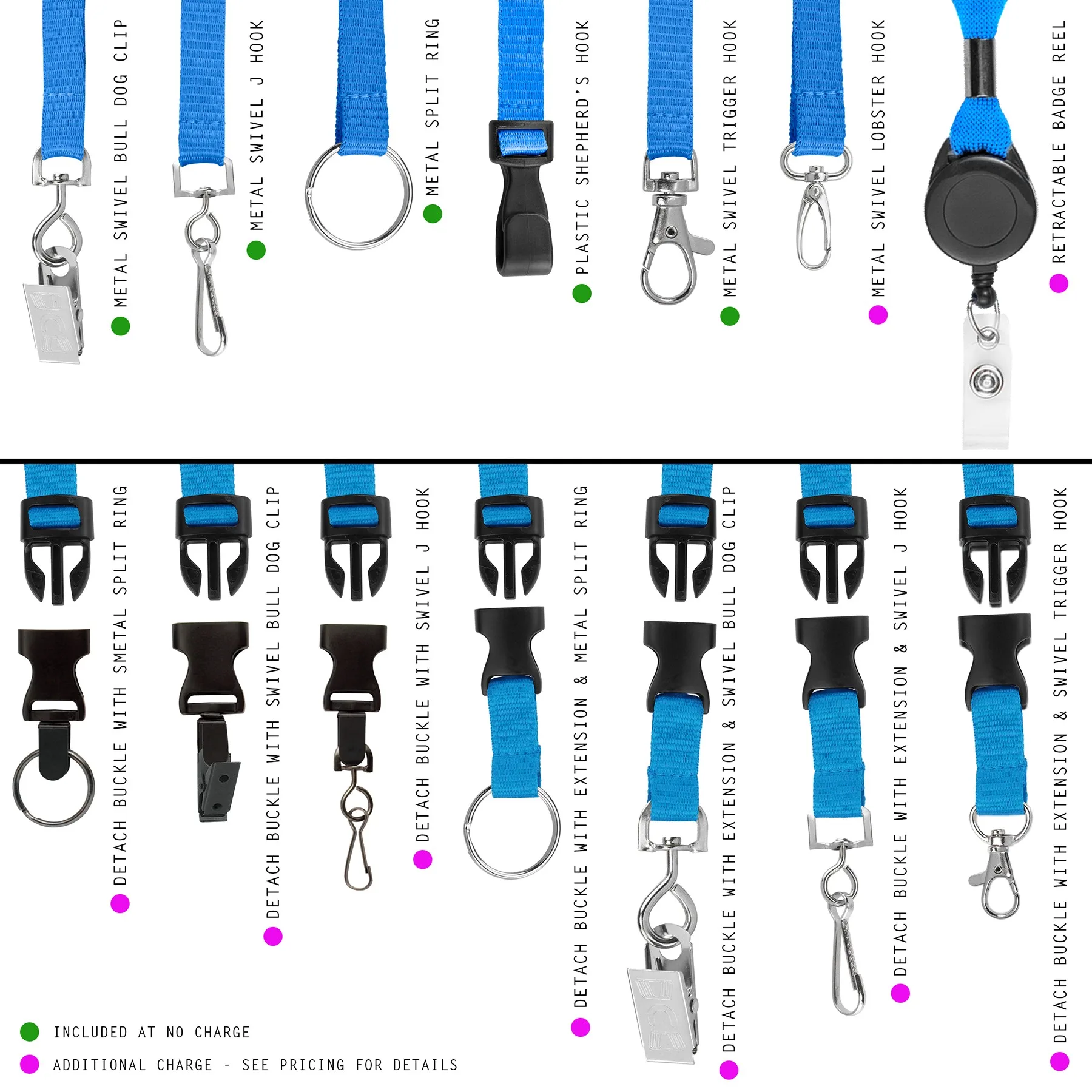 3/8" to 1" wide Dye Sublimation Lanyards view 2