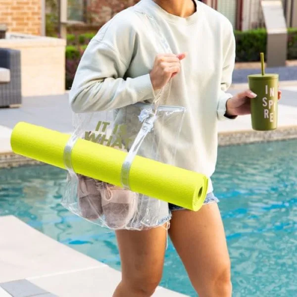 Twinkles Yoga Tote - Clear Vinyl