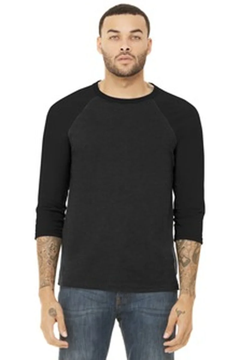 BELLA+CANVAS ® Unisex 3/4-Sleeve Baseball Tee.