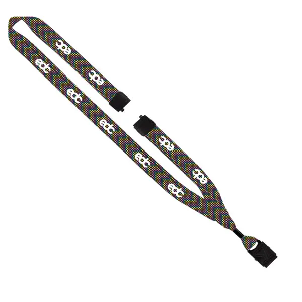 3/4" Dye-Sublimated Lanyard with Metal Crimp & Metal Split-Ring view 7