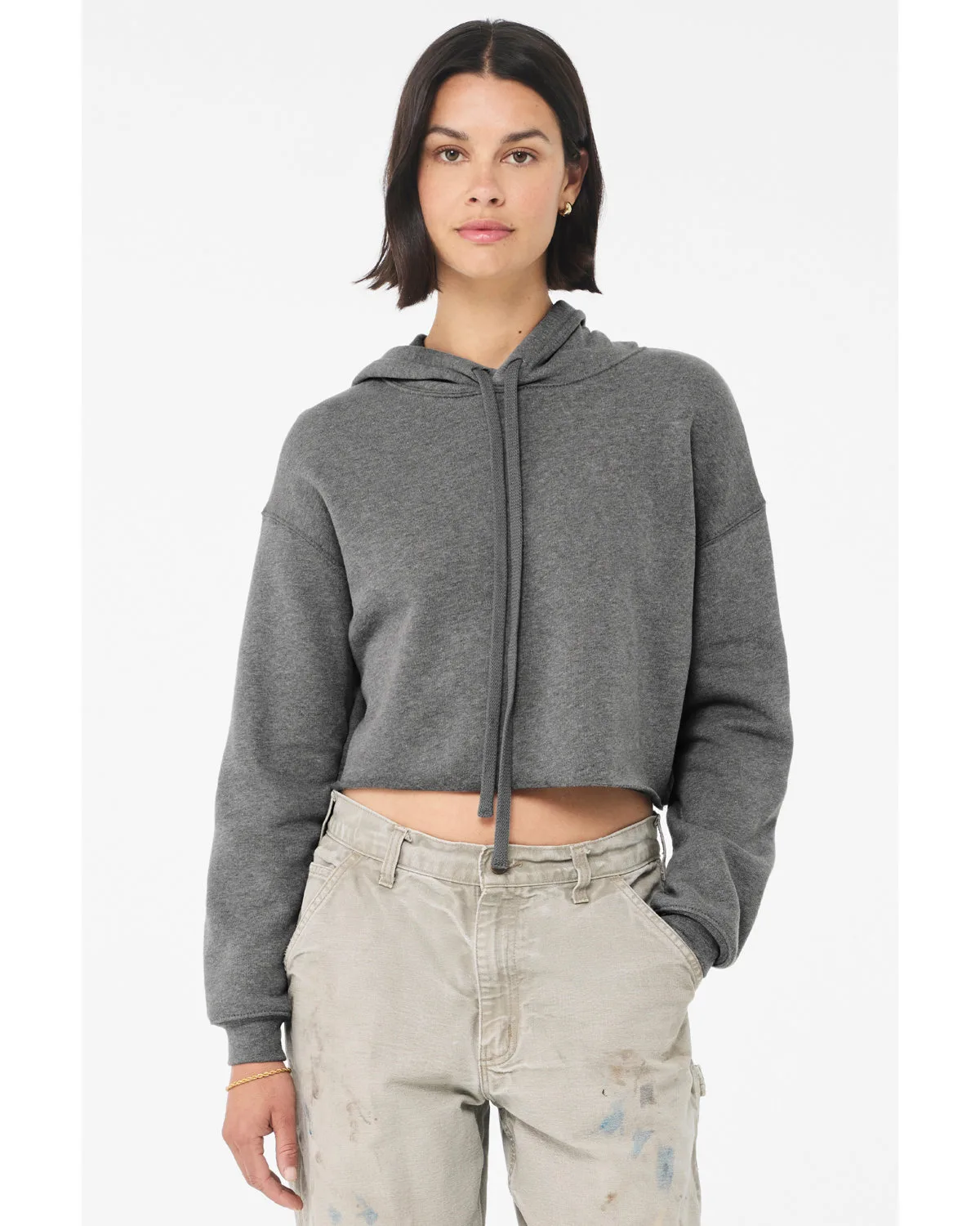 BELLA+CANVAS Ladies' Cropped Fleece Hoodie view 4