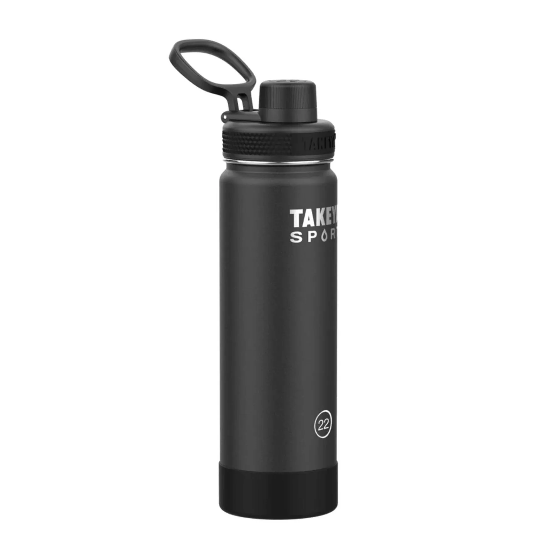 22 oz Takeya® Stainless Steel Insulated Sport Water Bottle w/ Spout Lid view 2