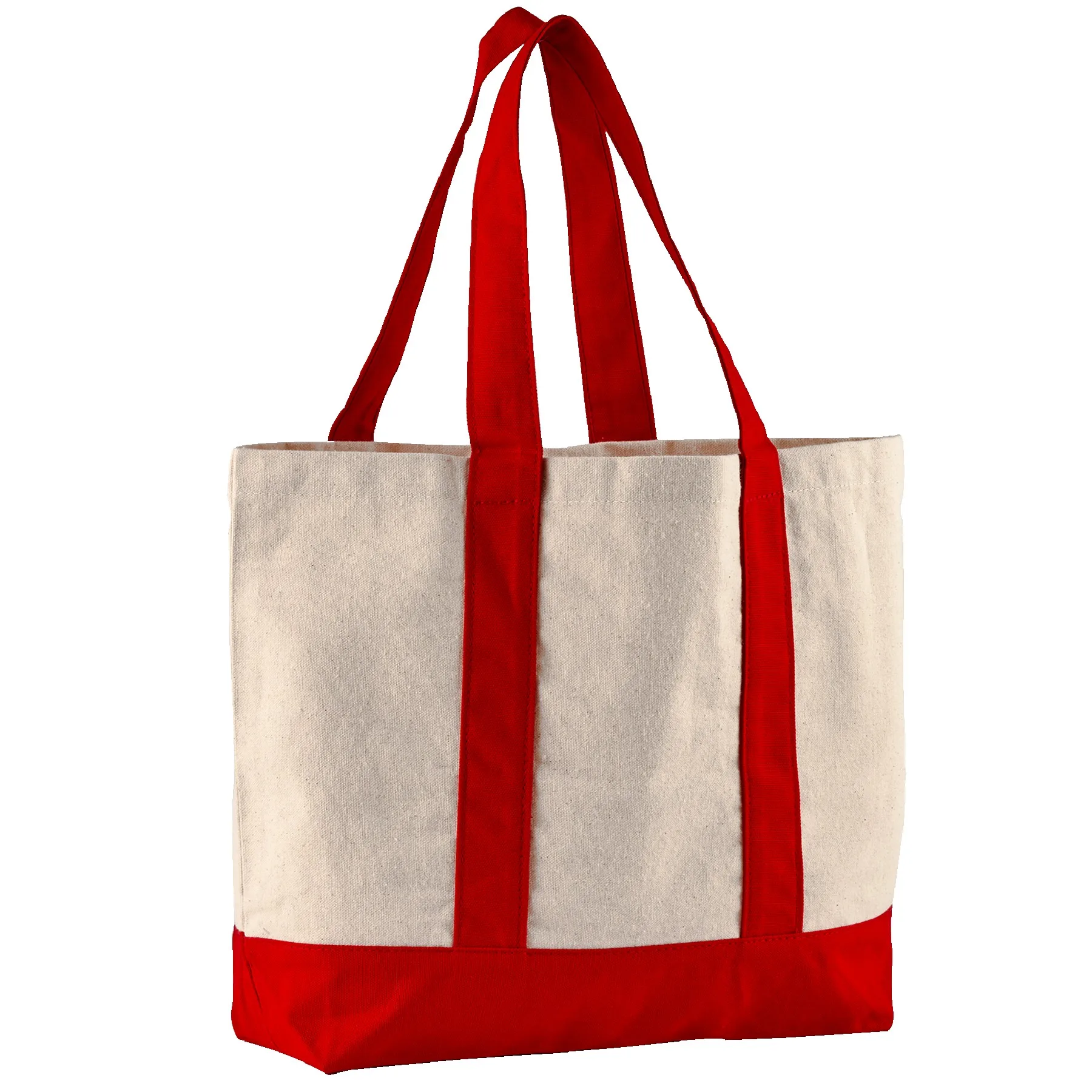 10 Oz. Newport Cotton Canvas Striped Tote Bag view 2
