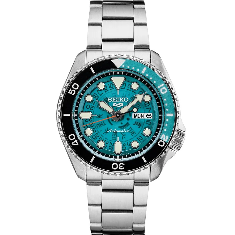 Seiko Watch 5 Sports Ss Automatic Green/White Dial