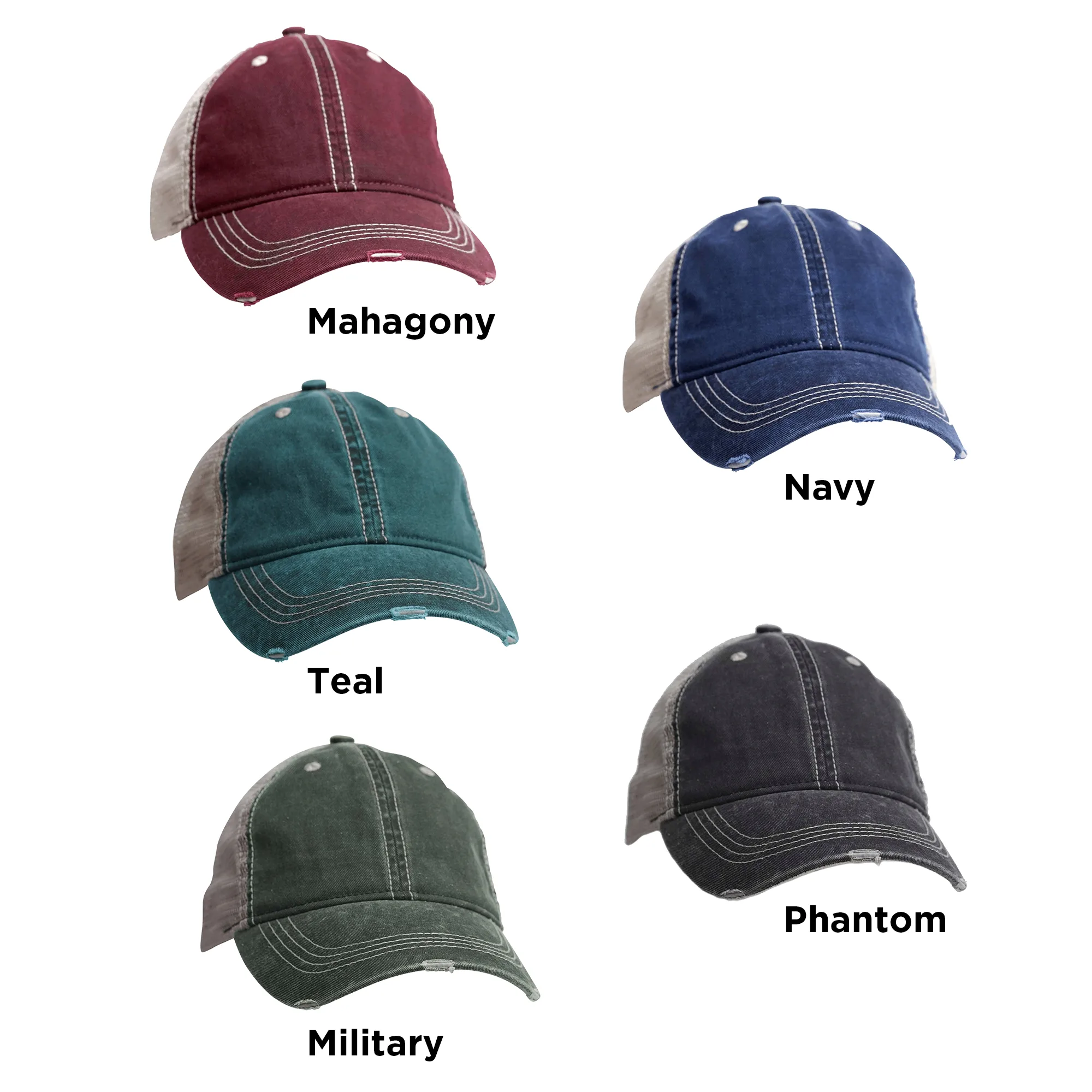 ACE USA Distressed Pigment Trucker Cap view 2
