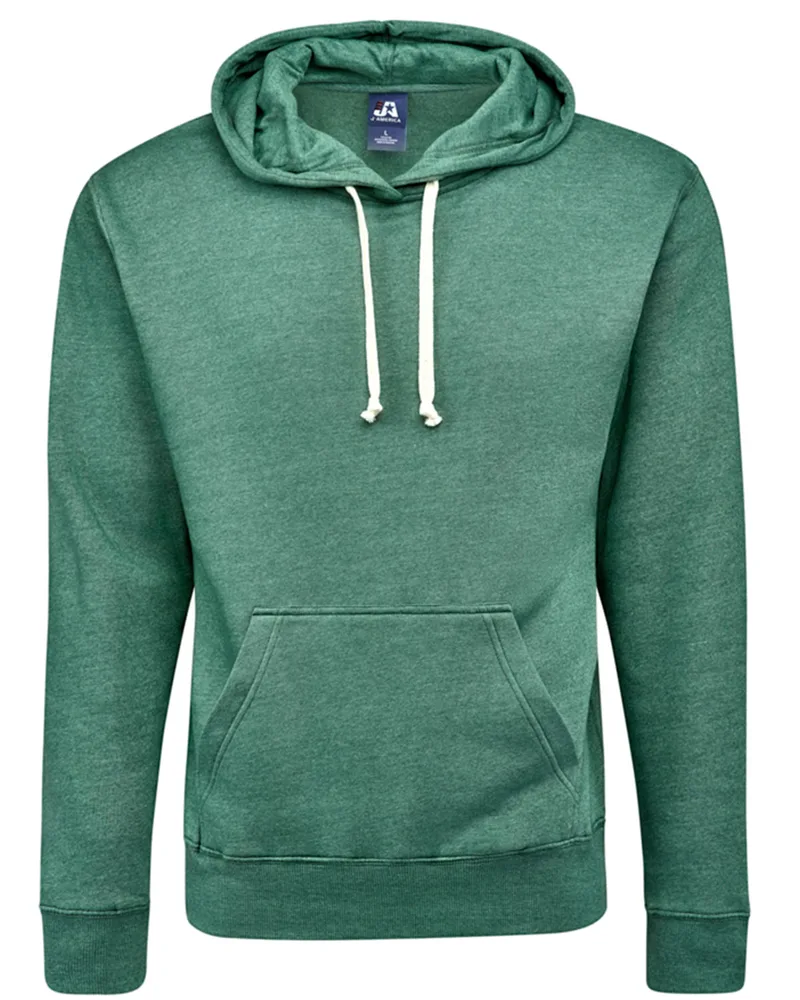 J AMERICA Adult Triblend Pullover Fleece Hooded Sweatshirt view 2