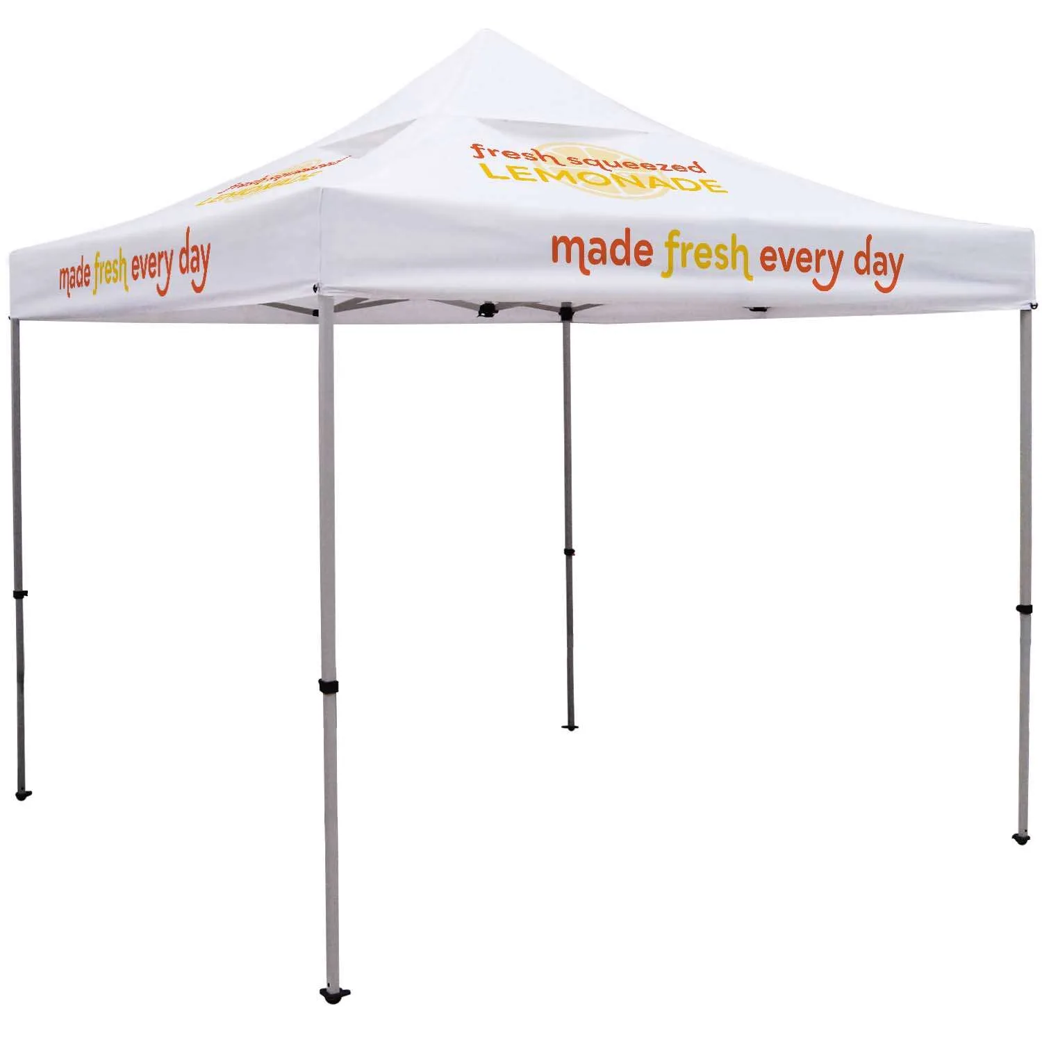 10' Deluxe Tent, Vented Canopy (Imprinted, 4 Locations)