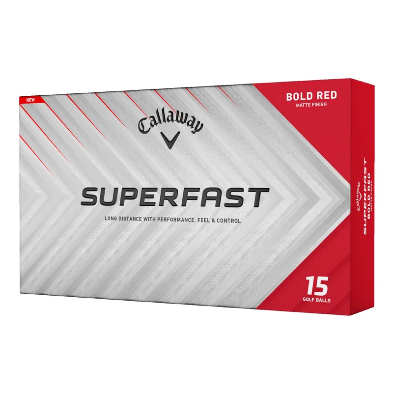 Callaway Superfast Golf Balls 15-Ball Pack - Bold Red