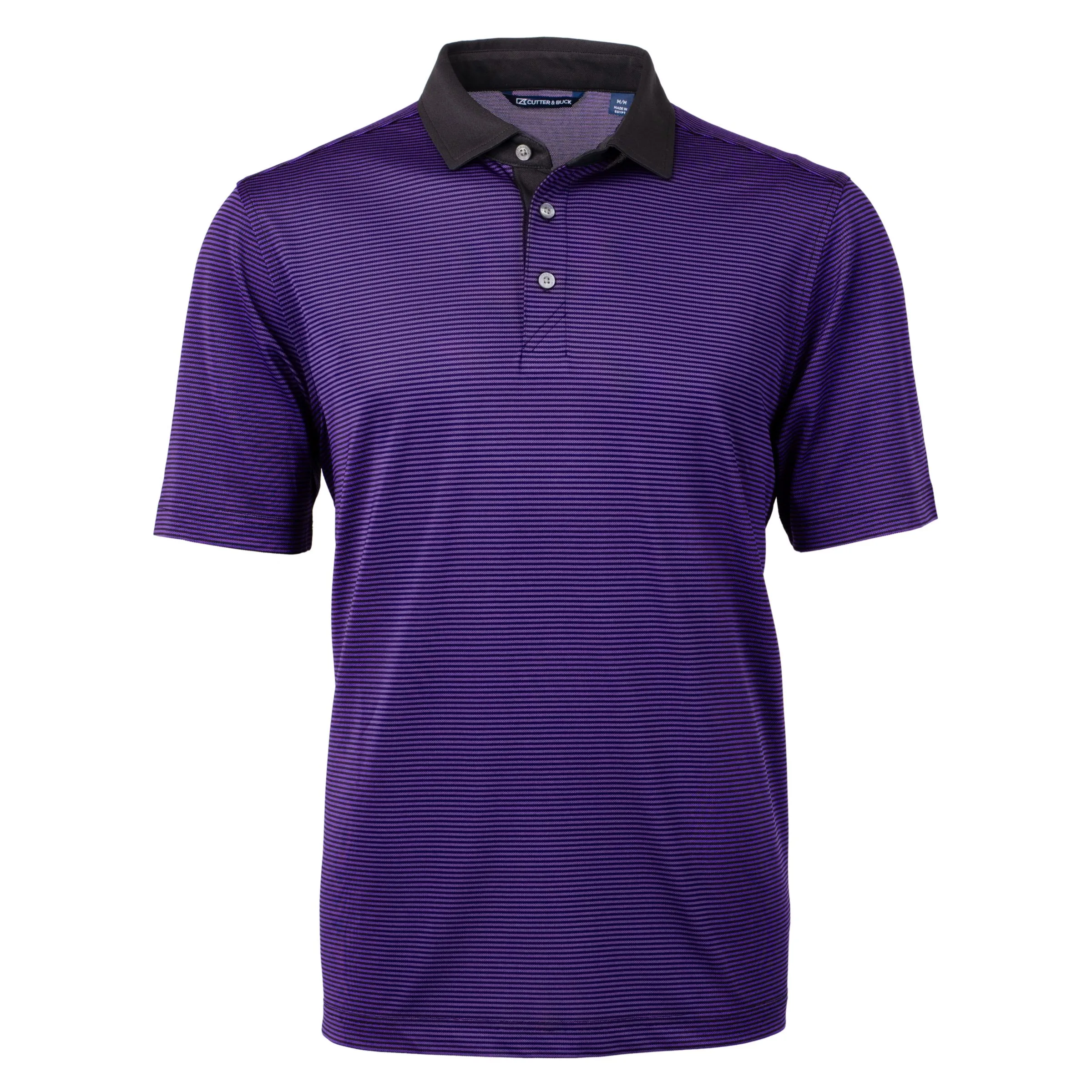 Cutter & Buck Virtue Eco Pique Micro Stripe Recycled Mens Polo view 4