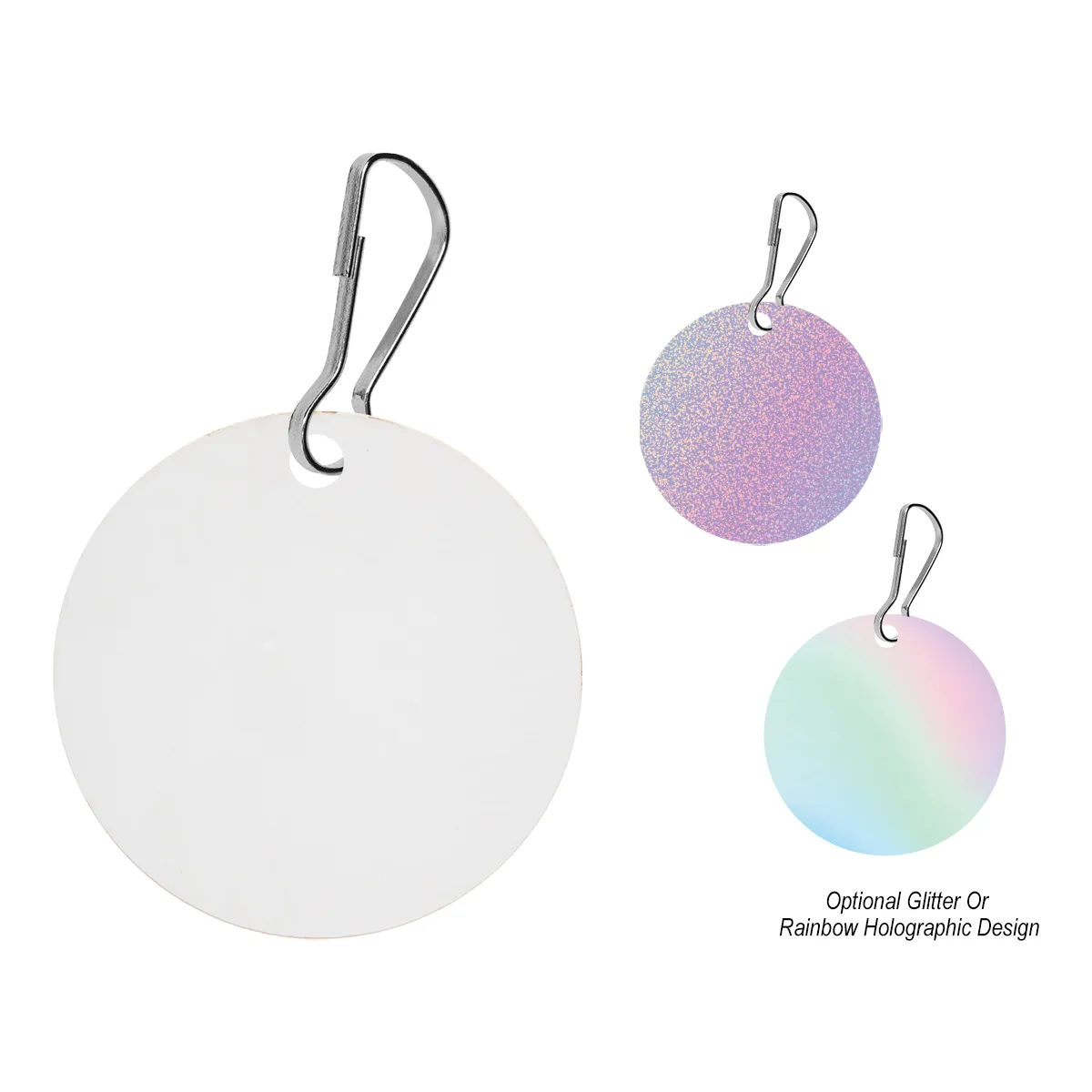 Acrylic Zipper Pull - Circle view 3
