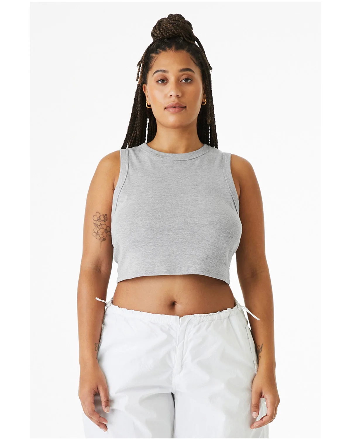 BELLA+CANVAS Ladies' Micro Rib Muscle Crop Tank