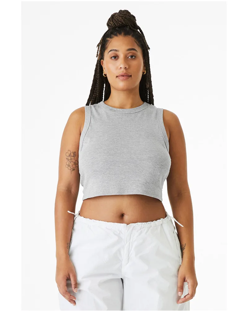 BELLA+CANVAS Ladies' Micro Rib Muscle Crop Tank