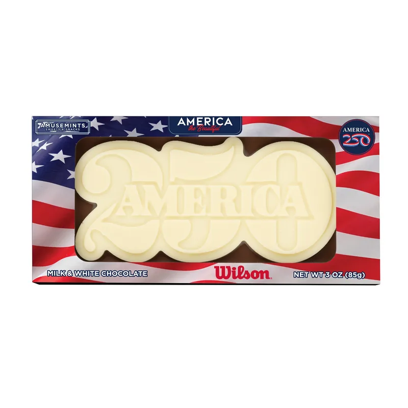 America 250- 3oz Two Tone Chocolate Bar
