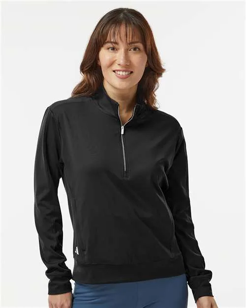 Adidas® Women's Ultimate365 Textured Quarter-Zip Pullover Shirt