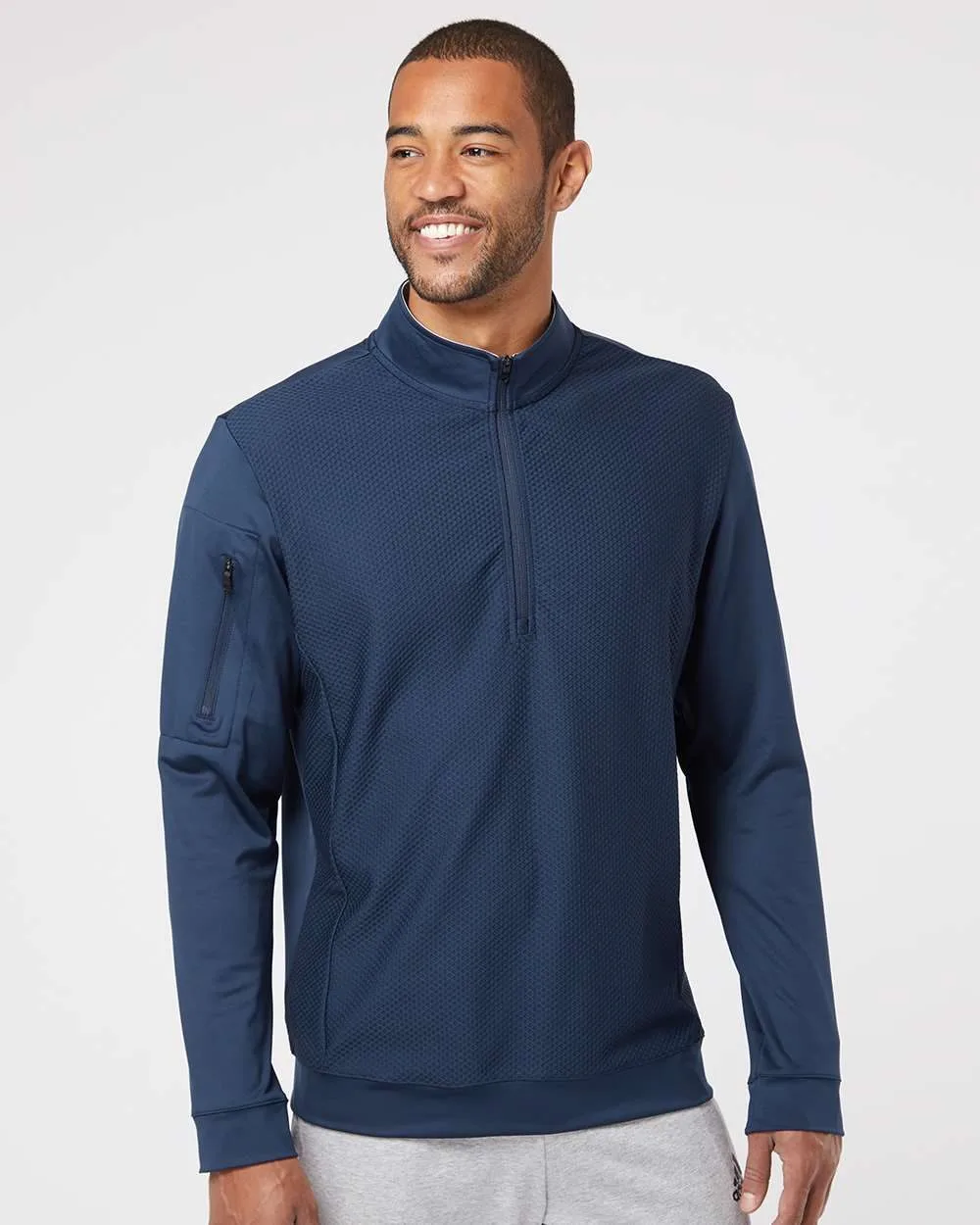 Adidas® Performance Texture Quarter-Zip Pullover Shirt