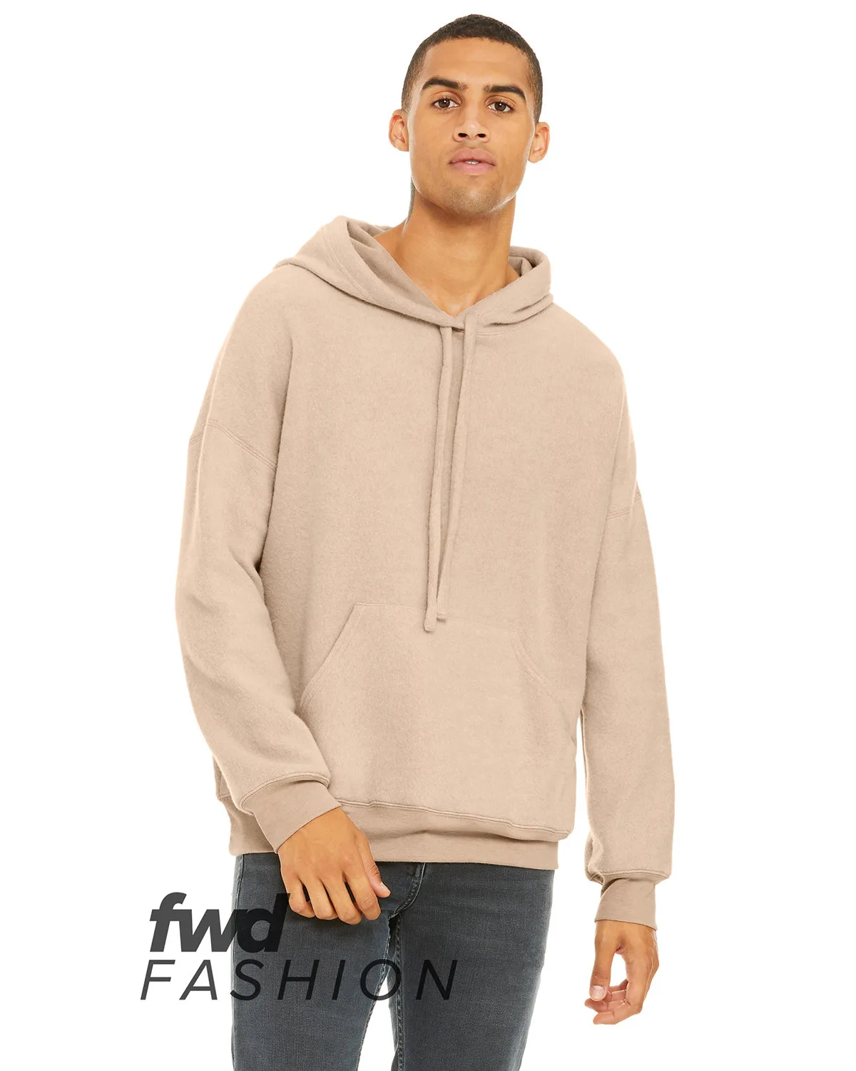 BELLA+CANVAS FWD Fashion Unisex Sueded Fleece Pullover Sweatshirt view 3