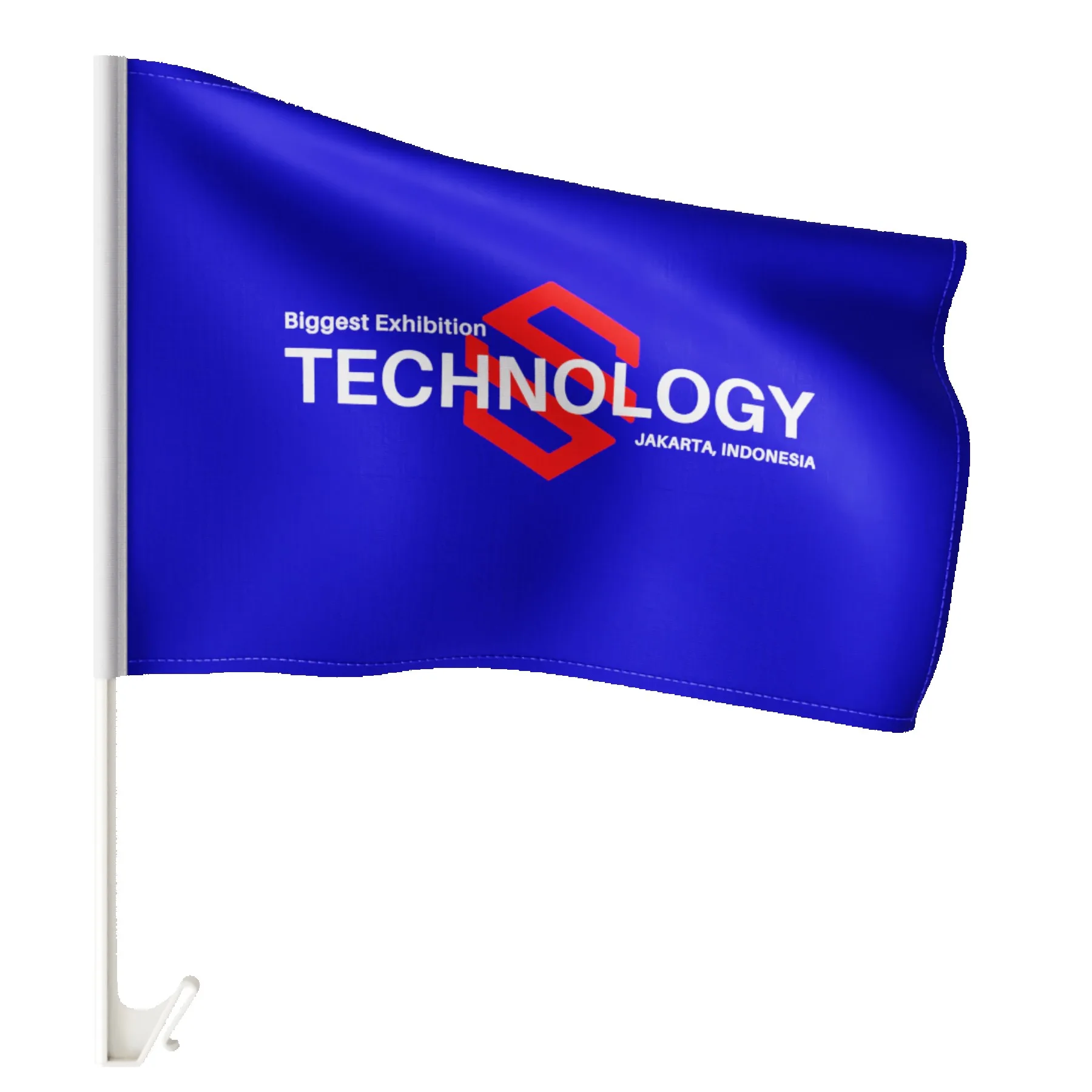 Basic Car Flag w/19.5" Upgraded Pole