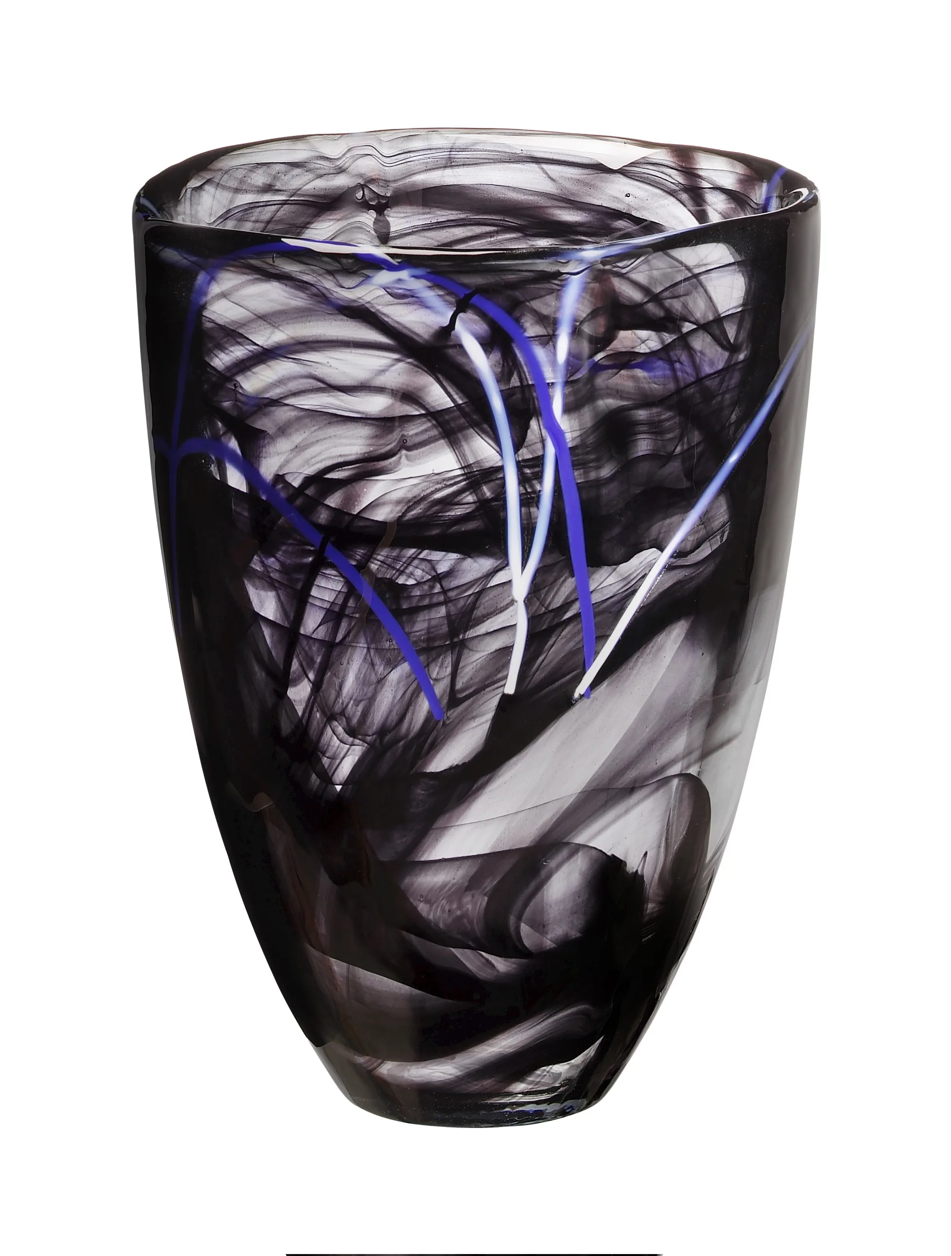 Kosta Boda Contrast Vase Black