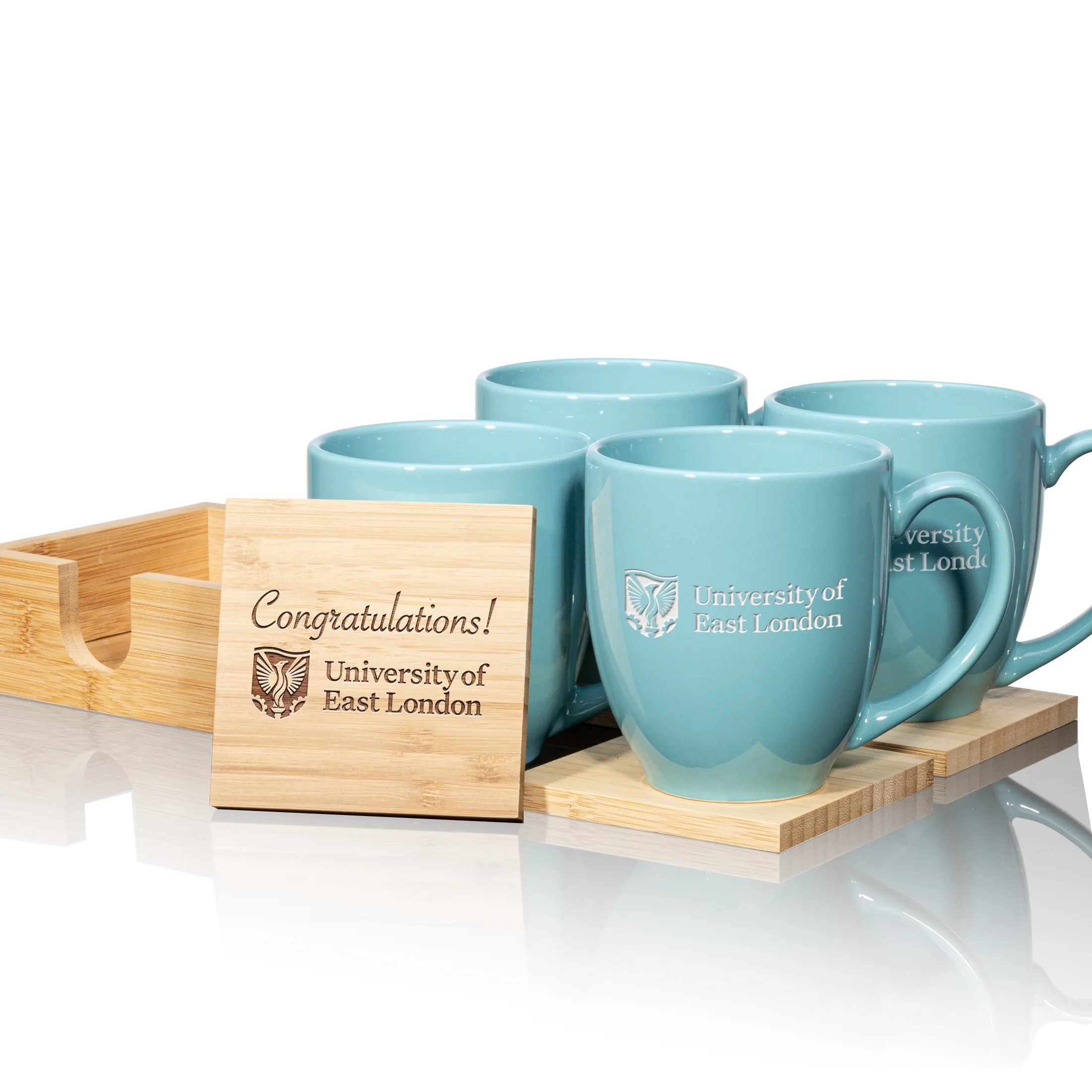 Mug & Bamboo Coaster Set — Mug & Bamboo Coaster Set