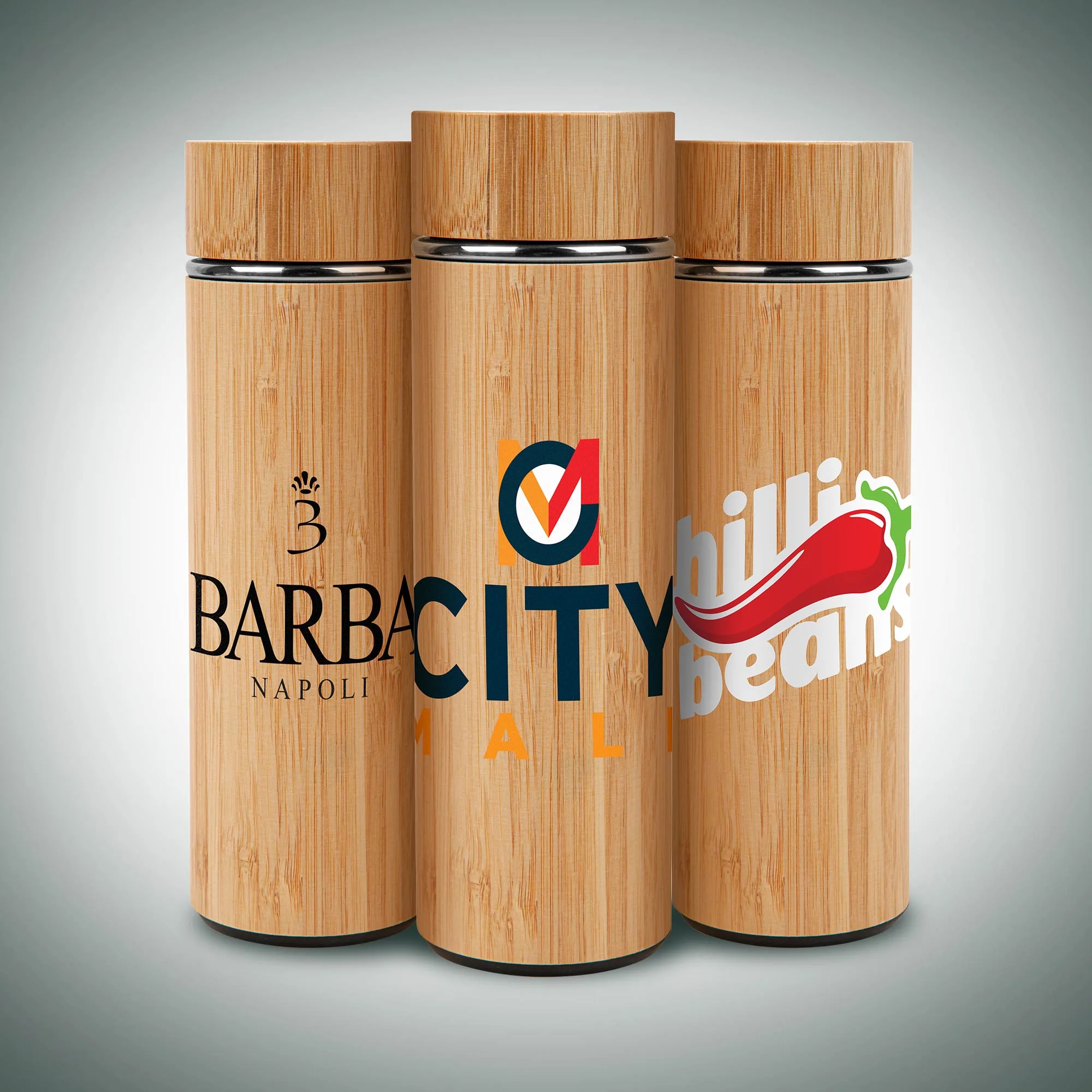 16 Oz. Vacuum-Sealed Eco Bamboo Bottle